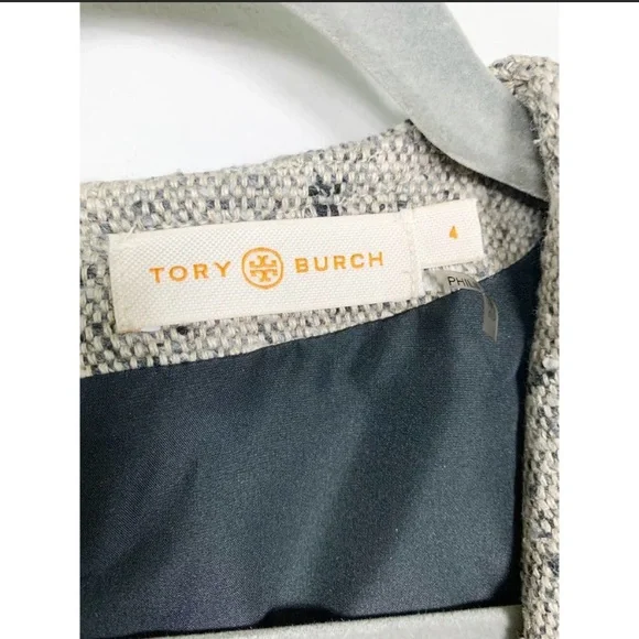 Elegant Gray Tweed Dress - Picture 5 of 10